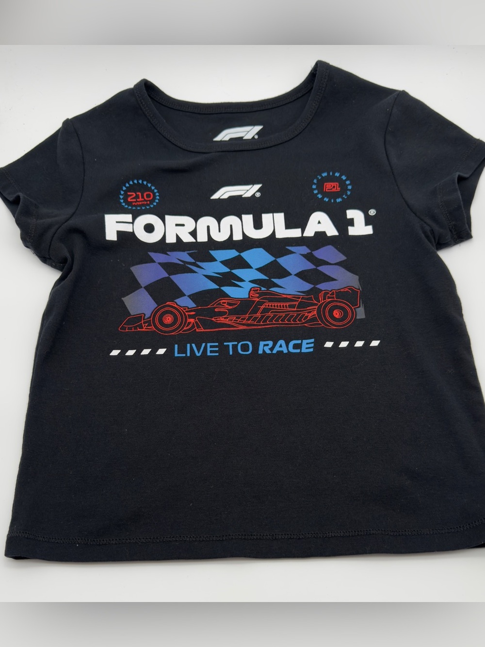 Formula 1 F1 Women’s Small Live to Race Graphic Tee Black